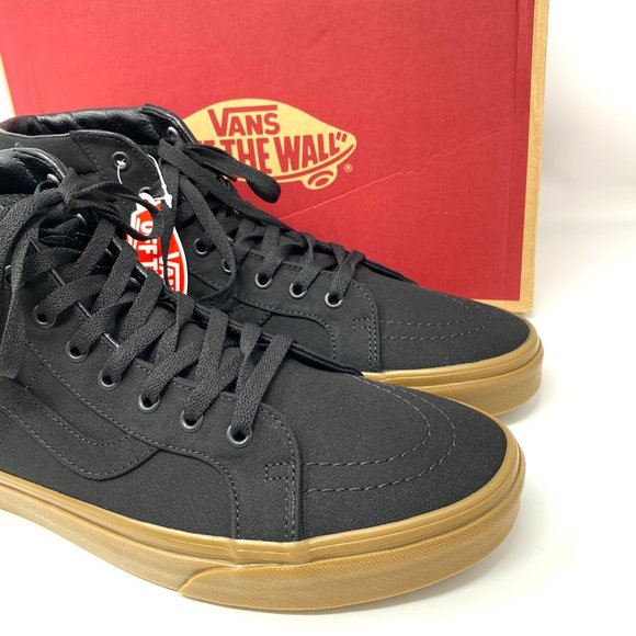 Vans SK8 HI Top Reissue Canvas Gum Black Sneakers Shoes Women's Size VN0A2XSBL0D - Picture 6 of 9
